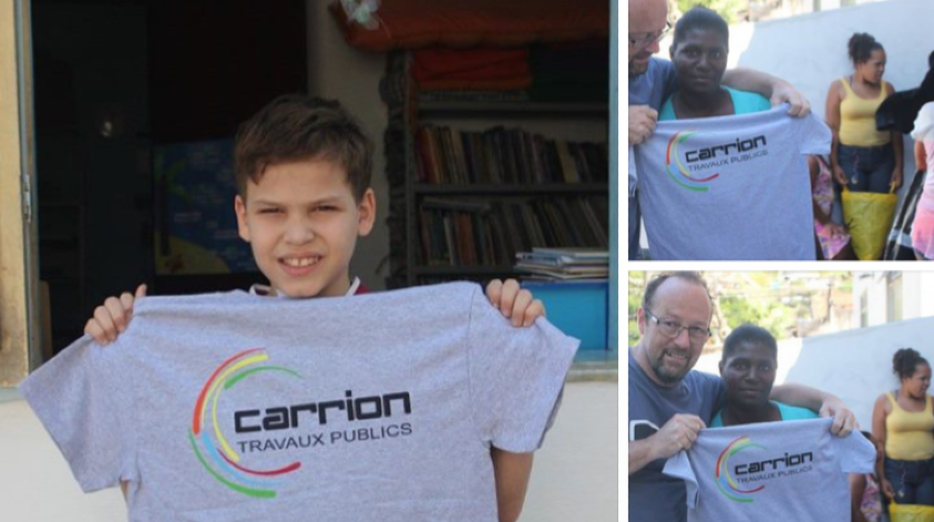 Le stock de T-Shirt de CARRION TP a trouvé une nouvelle vie dans une favela de Rio